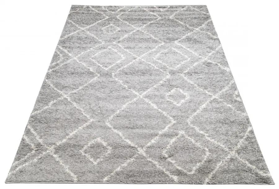 Kusový koberec shaggy Prim šedý 160x220cm