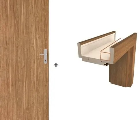 Protipožiarne dvere Naturel Naturel technické pravé 80 cm orech karamelový SETDPOOK80P