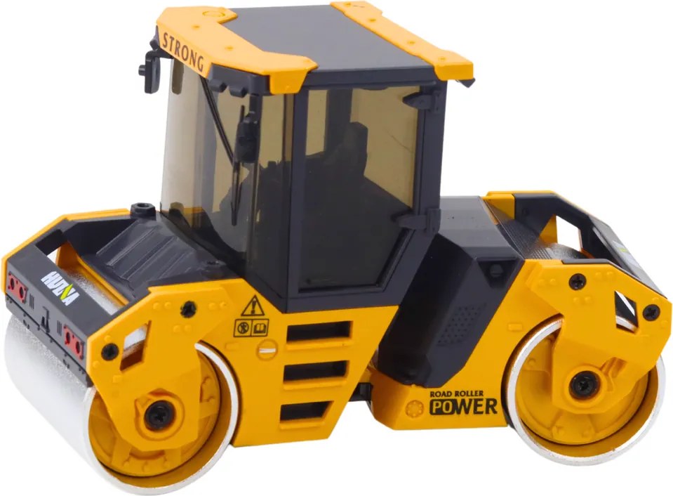 Cestný valec Kovové stavebné vozidlo Huina Yellow 1:50