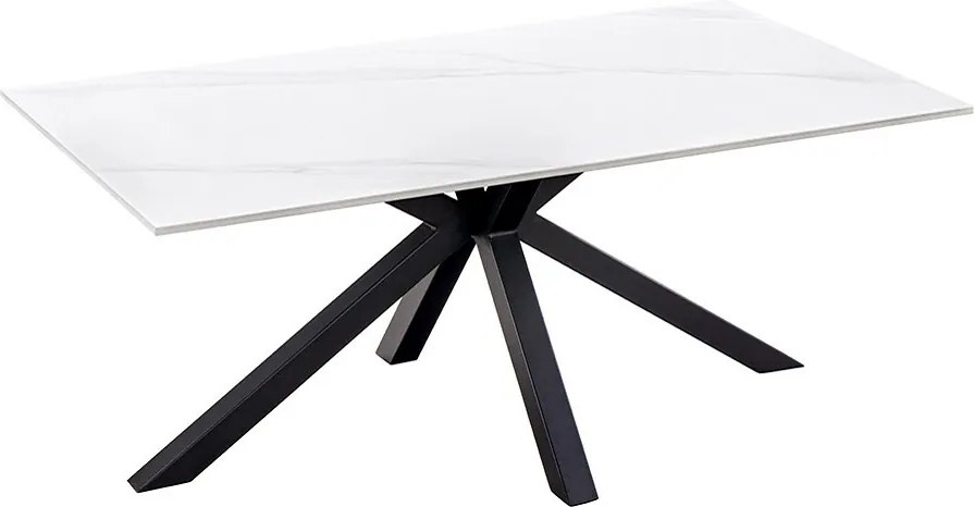 Keramický konferenčný stolík Fabrico 100 cm biely
