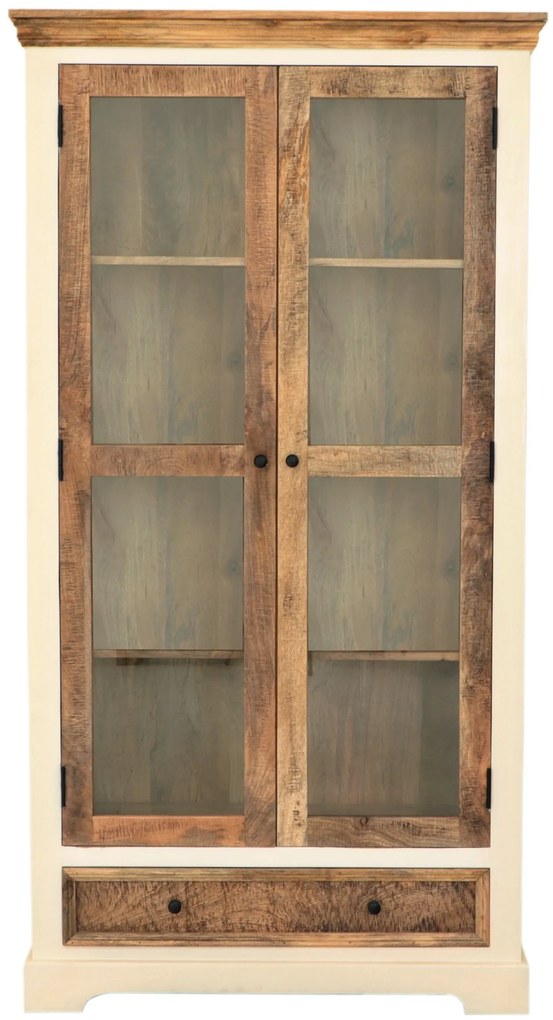 furniture-nabytek.cz - Vitrína masív z dreva manga 100x190x45