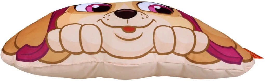 Tvarovaný 3D vankúš Tlapková patrola - Paw Patrol - motív Skye - 43 x 27 cm