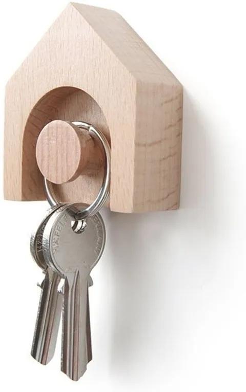 Vešiak na kľúče z bukového dreva Qualy&CO Hauss