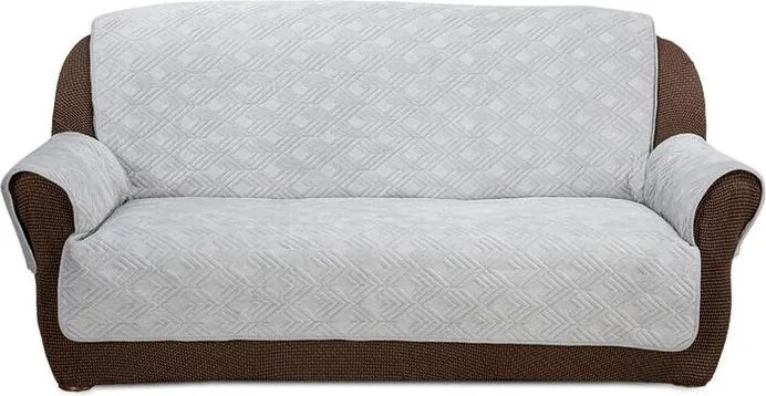 Prikrývky s opierkami CRYSTAL šedé trojkreslo - sedák 170 cm