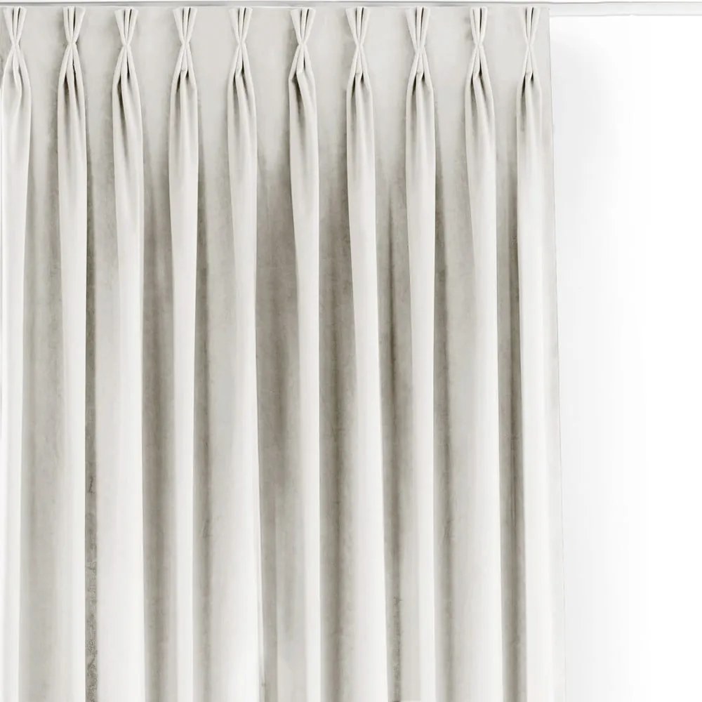 Krémový zamatový dimout záves 400x175 cm Velto – Filumi