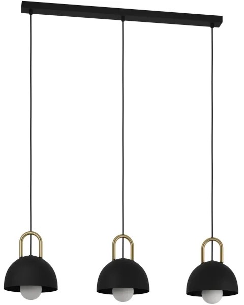 Eglo 99694 - Luster na lanku CALMANERA 3xE27/40W/230V čierna