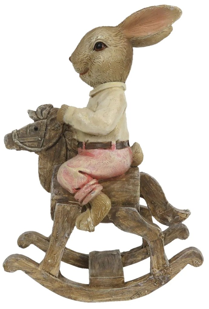 Dekorácie králika na hojdacom koníkovi - 9 * 4 * 13 cm