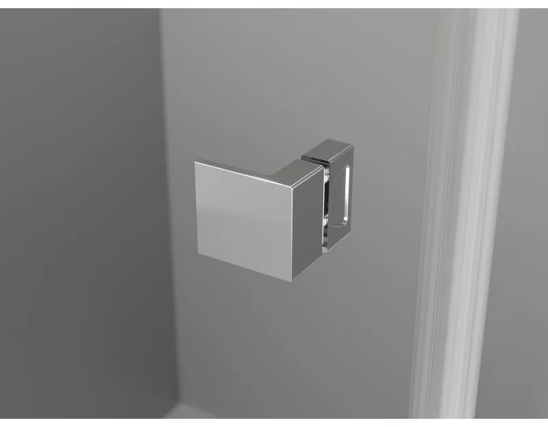 Mexen Lunar T, pravostranný výklopný sprchový kút 125 x 70 cm, 8mm číre sklo, chrómový profil, 834T-125-070-01-00-P