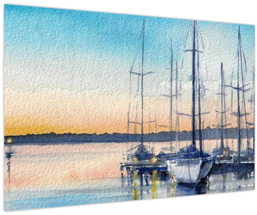 Obraz - Lodičky, aquarel (90x60 cm)