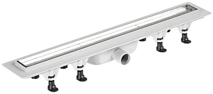 Polysan Polysan, TILE podlahový žľab s roštom z nerezové oceli na dlaždice, L-820mm, DN40, 72838
