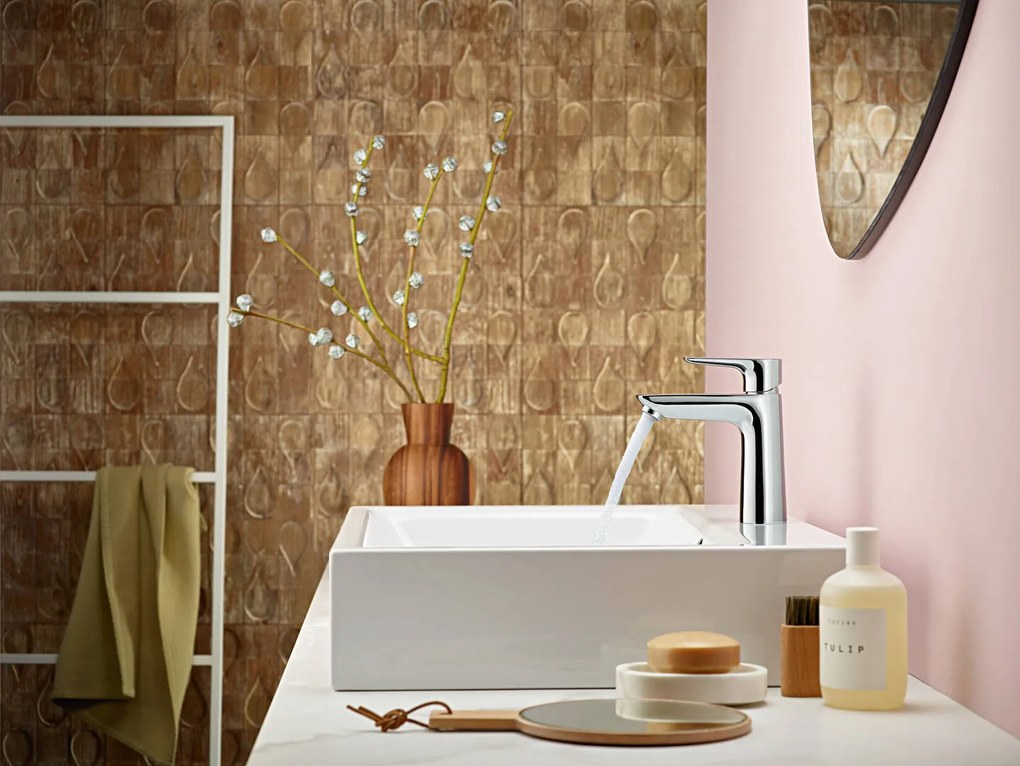 Hansgrohe Talis E, páková umývadlová batéria 110 CoolStart s odtokovou súpravou s ťahadlom, chrómová, HAN-71713000