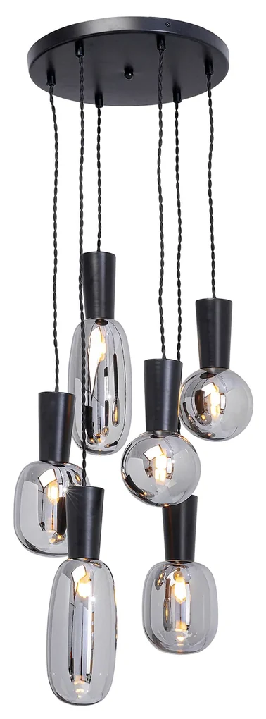 Romeo závesná lampa sivá Ø38 cm