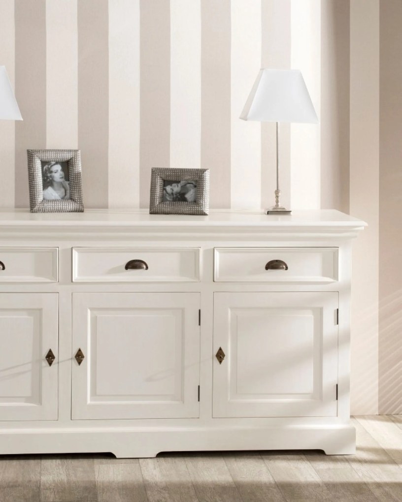 Komoda Dorothee 6 zásuviek, white&amp;natural