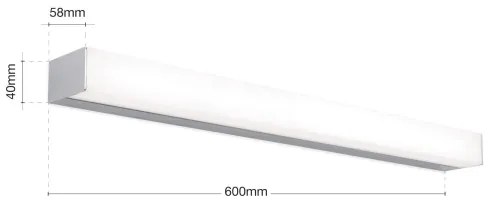 Orion Soff 3-587- LED Osvetlenie zrkadla HORIZON LED/12W/230V 60 cm IP44 strieborná