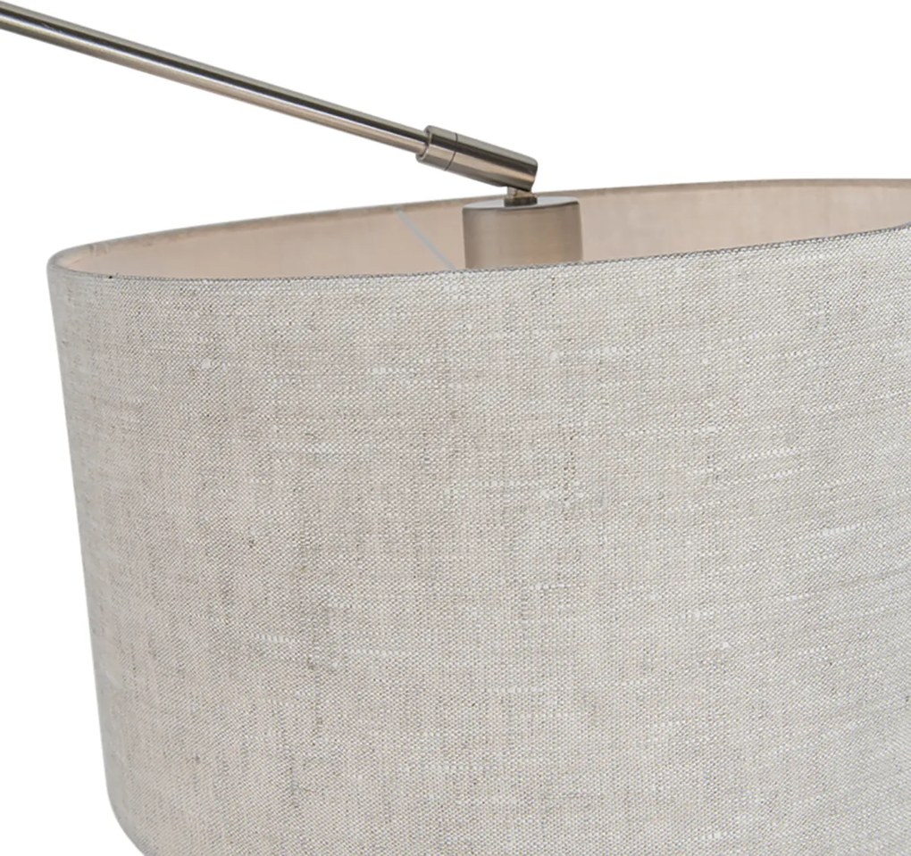 Oceľové závesné svietidlo s tienidlom 35 cm svetlosivá nastaviteľná 2-svetlo - Blitz