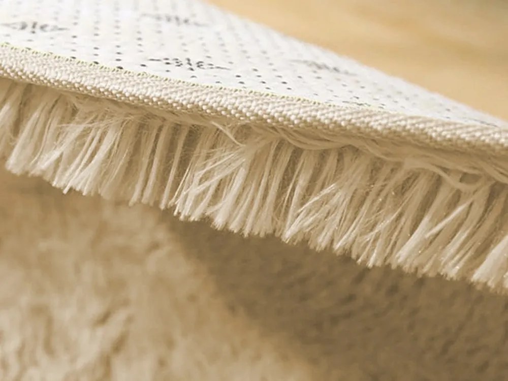 TZ Hnedý obdĺžnikový shaggy koberec Lana Rozmer: 60x120 cm