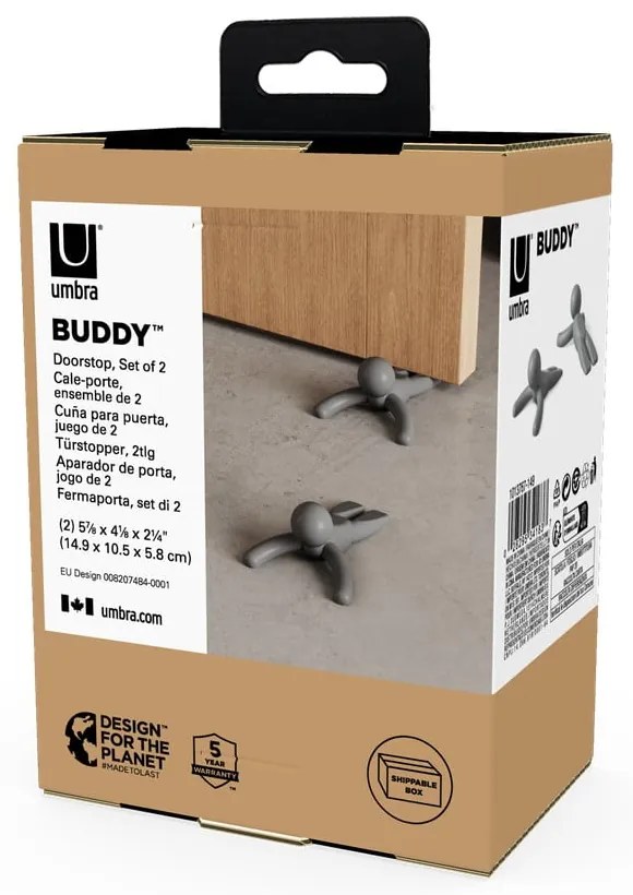 Zarážky do dverí v súprave 2 ks Buddy – Umbra