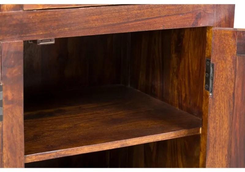 furniture-nabytek.cz - Masívny príborník Palison z palisandru, lakovaný, hnedý – 140×42×80 cm
