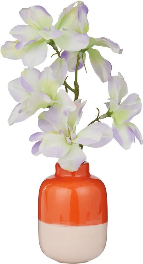 TWO TONE Váza 10 cm - oranžová/sv. ružová