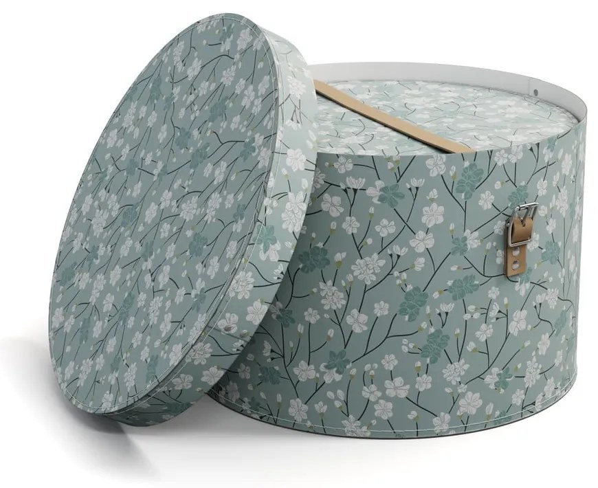 Svetlozelené kartónové úložné boxy v súprave 2 ks s vekom ø 37,5x25,5 cm Rut Paper Laminate – Bigso