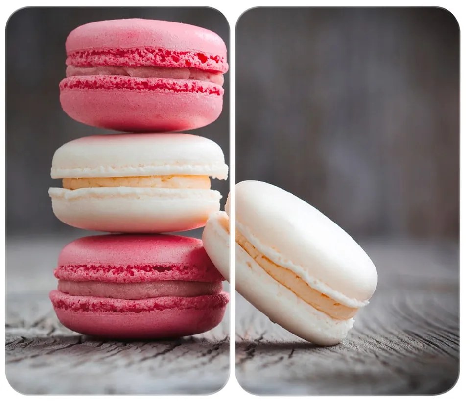 Sada 2 sklenených krytov na sporák Wenko Macarons