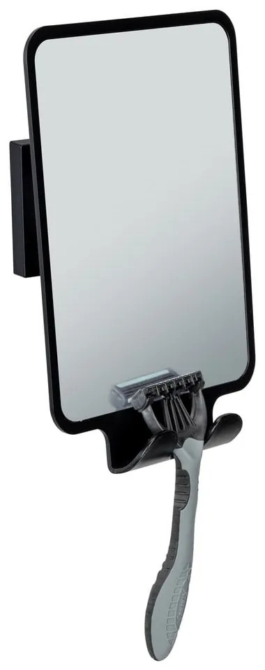 Kozmetické zrkadlo s vešiakom 14x19.5 cm Quadro Black – Wenko