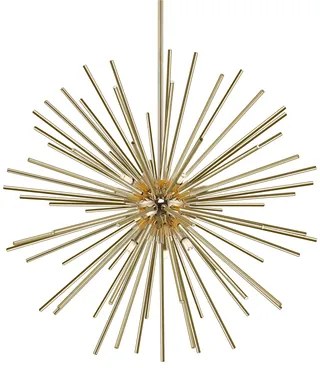 Zlaté závesné svietidlo 9xG9 URCHIN 78 cm