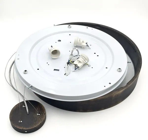 Brilagi - LED závesný luster na lane CARVALHO SMOKEY 3xE27/60W/230V dub pr. 47,5 cm