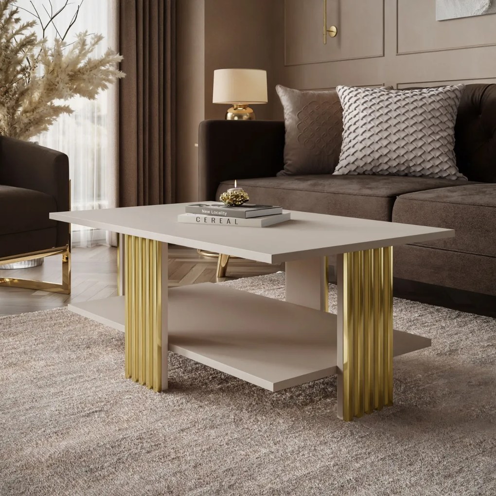 KONFERENČNÝ STOLÍK CHARLES KAŠMÍR + ZLATÝ