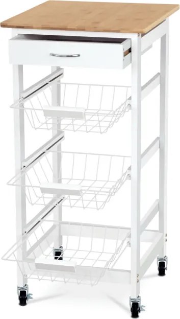 Servírovací stolík biely DR-043