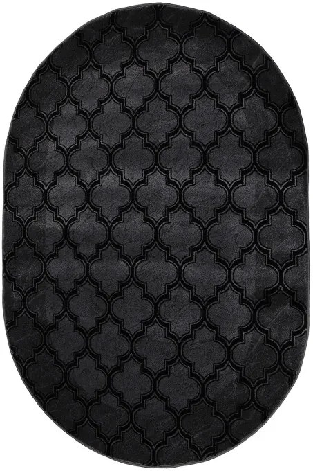 Koberec ROXY 8359C BLACK ovál