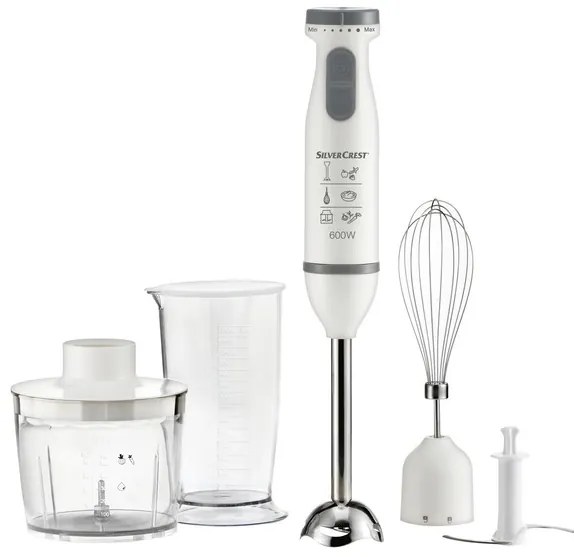 SILVERCREST® KITCHEN TOOLS Tyčový mixér SSMS 600 E6 (biela) (100360825)