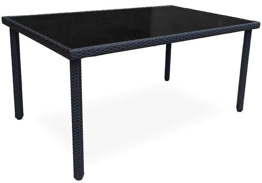 Stôl technoratan Dandy čierny 150 x 90 cm