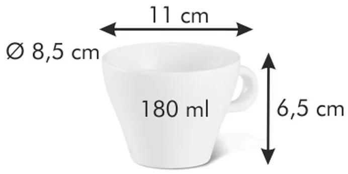 Tescoma Porcelánová šálka na cappuccino All FitOne Slim 180 ml
