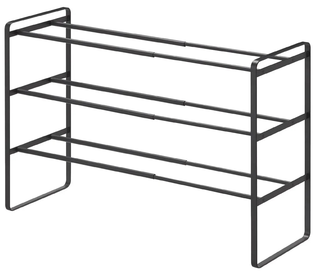 Nastaviteľná polica na topánky Yamazaki Frame 7556, čierna