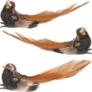 Dekorácia (3 ks) Vtáčiky na klipe%