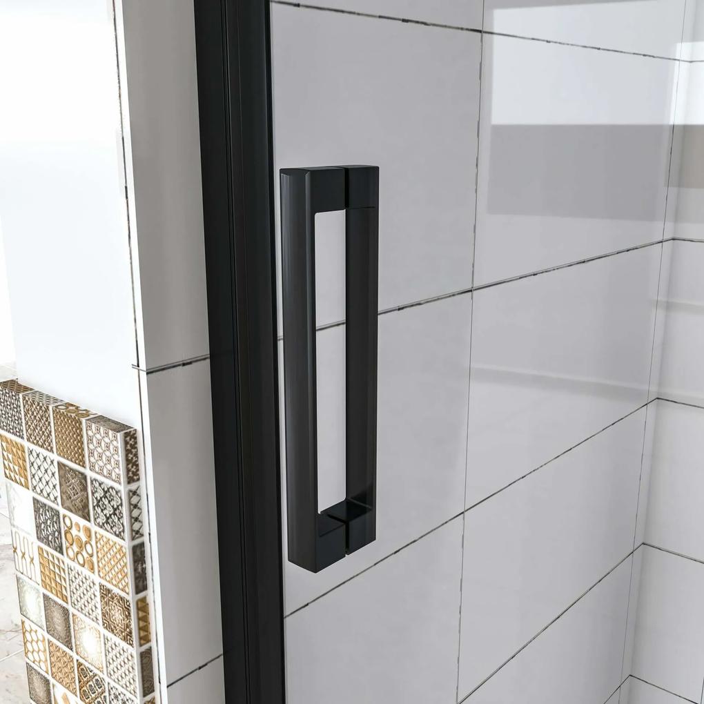 D‘Eluxe - SPRCHOVÉ DVERE - Sprchové dvere SINGLE B85C 80-140xcm sprchové dvere pivotové jednokrídlové číre 6 čierna univerzálna - ľavá/pravá 120 185 120x185 58.8
