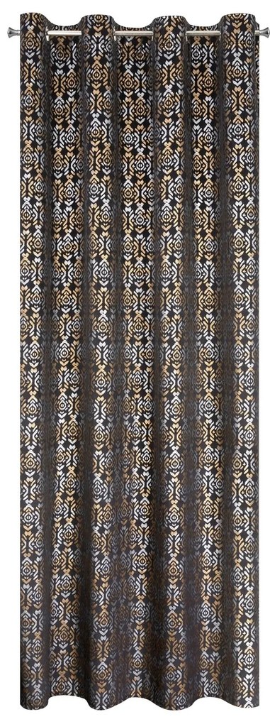 ZATEMŇOVACÍ ZÁVES NA KRÚŽKOCH LAURA 140X250 CM VZOROVANÁ