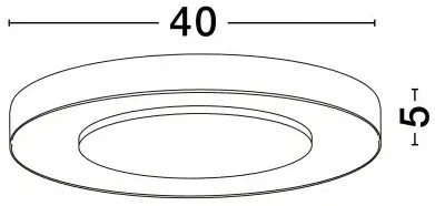 LED stmievateľné biele dizajnové stropné svietidlo Pada 40
