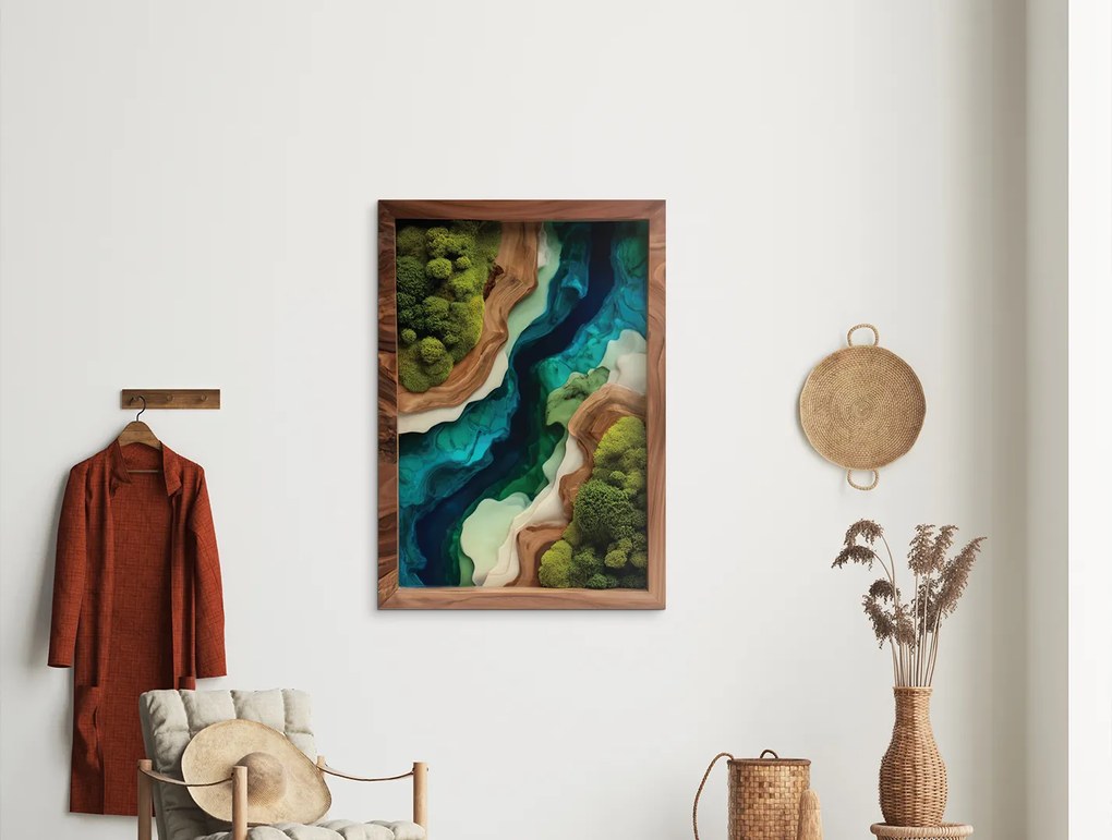 drevko |  Machový obraz Lagúna (UV tlač)  70 x 49 cm