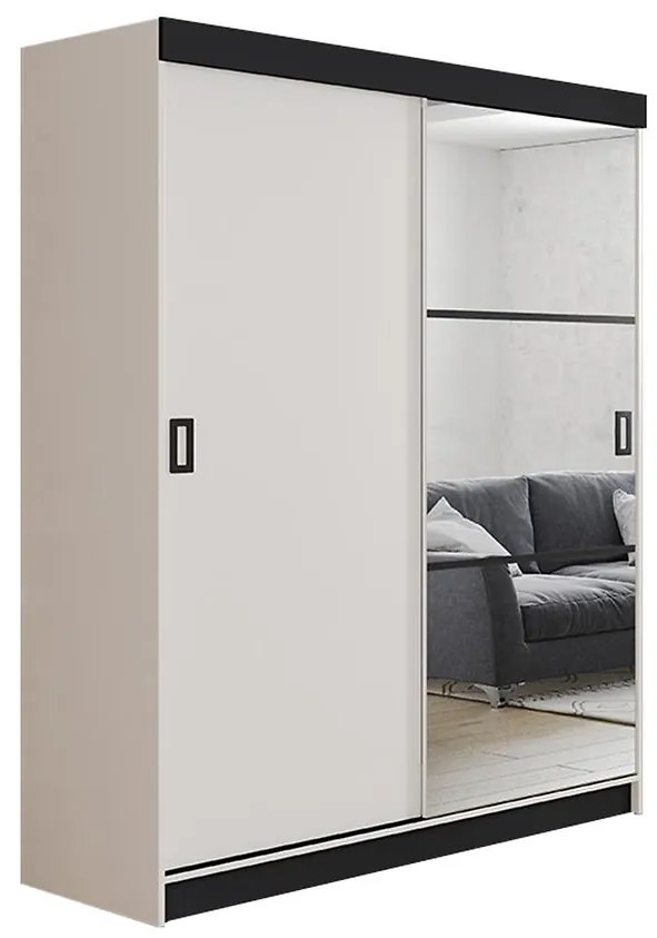 Skriňa Retro 138 5L Biely / Dvierka biely