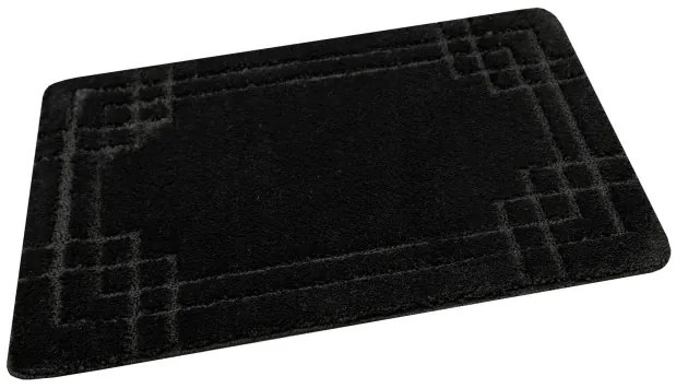 Kúpeľňový koberček Sego čierny, mozaika