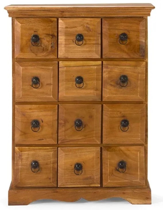 furniture-nabytek.cz - Masivní komoda Texas z akácie, lakovaná, přírodní – 58×25×82 cm