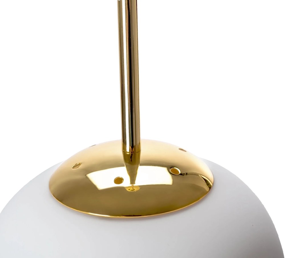 Toolight - sklenená závesná stropná lampa APP669-1CP, zlatá, OSW-00094