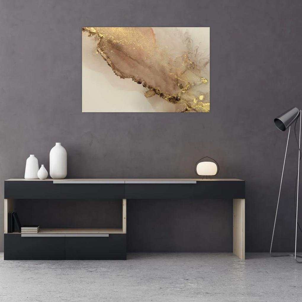Obraz - Zlaté trblietky (90x60 cm)