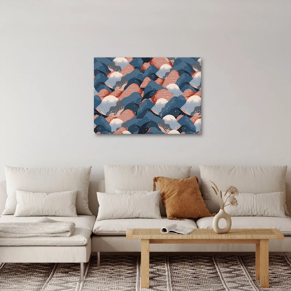 Obraz - Vlny a kopce (70x50 cm)