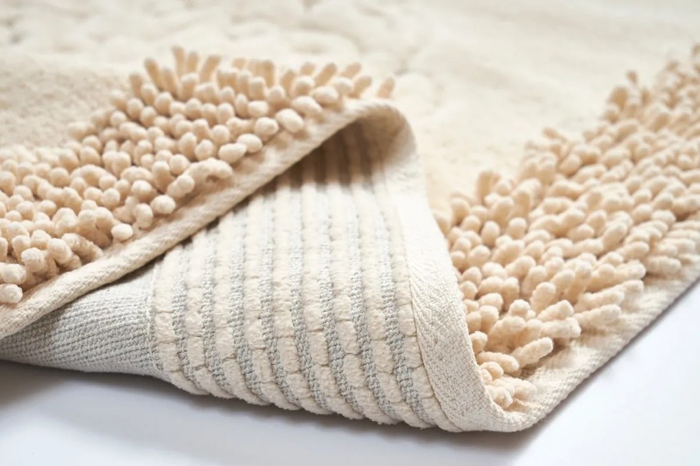 Sada 2 kusů koupelnových předložek Cotton Cream béžová