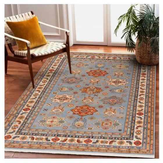 Vlnený kusový koberec Surat modrý 300x380cm