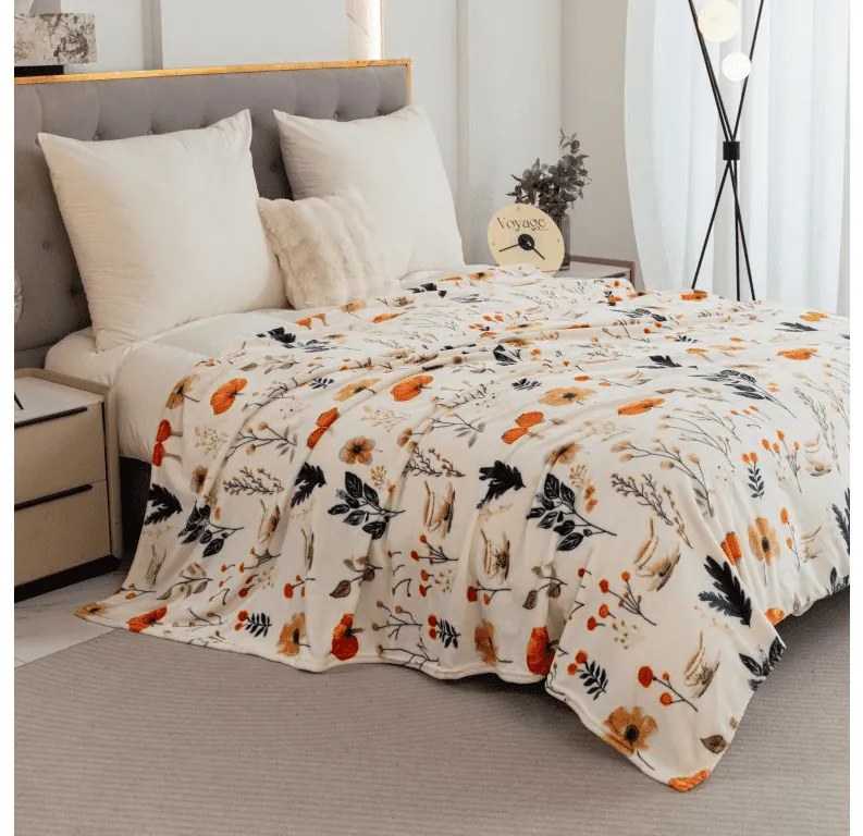 Mikroplyšová baránková deka PAPAVA, krémová Rozmer: 200 x 220 cm