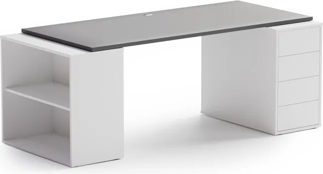 Samostatná pracovná doska BLOCK, 1600 x 800 x 25 mm, grafitová